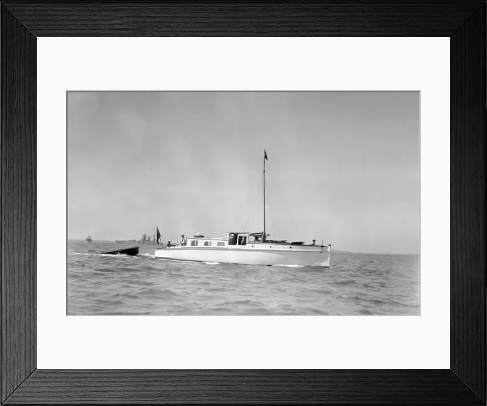 Framed Print : The motor yacht Sygnet under way, 1933. Creator: Kirk & Sons of Cowes Framed Print : The motor yacht Sygnet under way, 1933. Creator: Kirk & Sons of Cowes