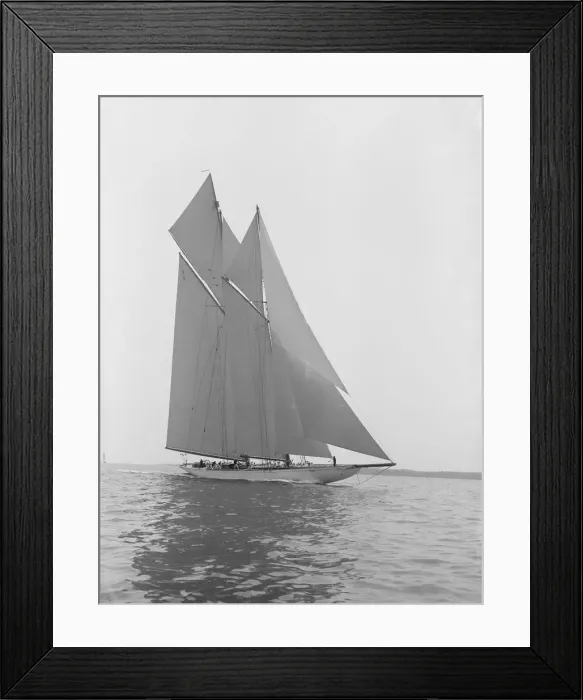 Framed Print : The 380 ton A Class schooner Margherita sailing close-hauled, 1913 Framed Print : The 380 ton A Class schooner Margherita sailing close-hauled, 1913