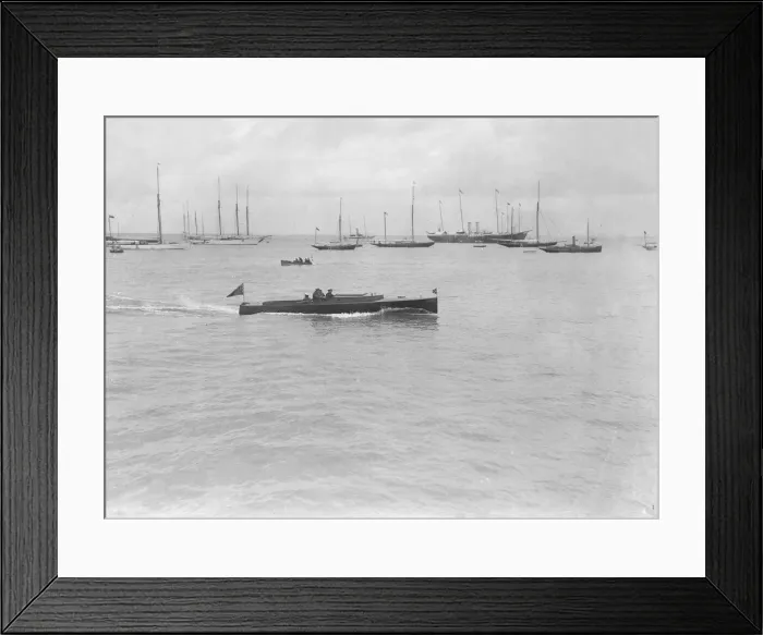 Framed Print : Motor launch Roley Poley under way, 1920. Creator: Kirk & Sons of Cowes Framed Print : Motor launch Roley Poley under way, 1920. Creator: Kirk & Sons of Cowes