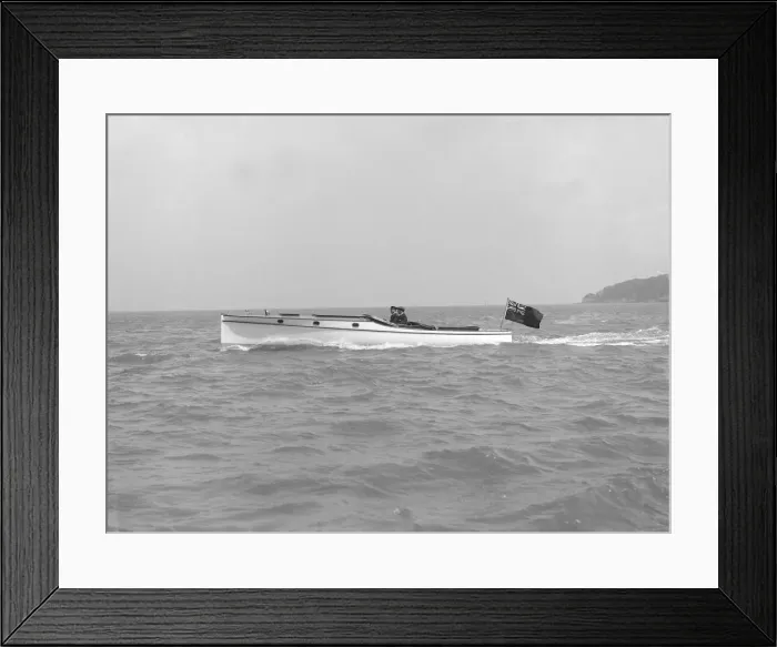 Framed Print : The Wolseley motor launch Maia, 1914. Creator: Kirk & Sons of Cowes Framed Print : The Wolseley motor launch Maia, 1914. Creator: Kirk & Sons of Cowes