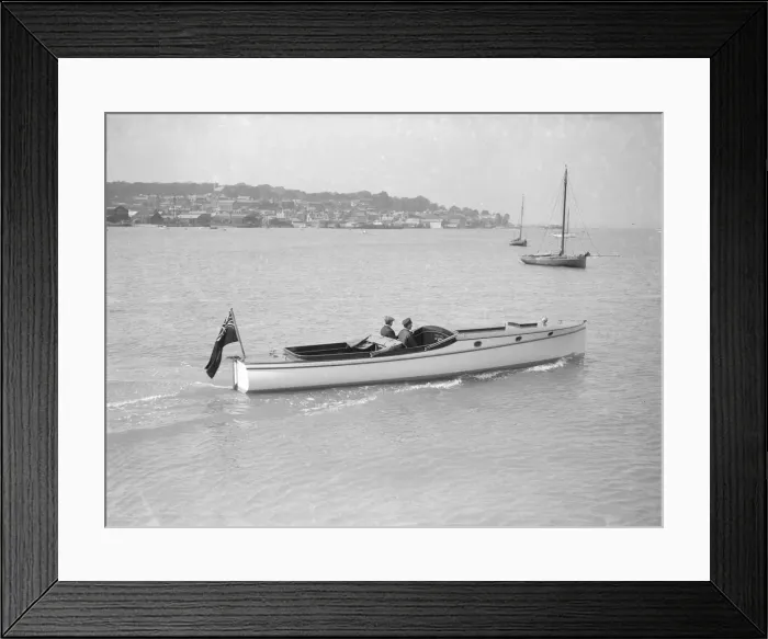 Framed Print : Wolseley motor launch, 1914. Creator: Kirk & Sons of Cowes Framed Print : Wolseley motor launch, 1914. Creator: Kirk & Sons of Cowes