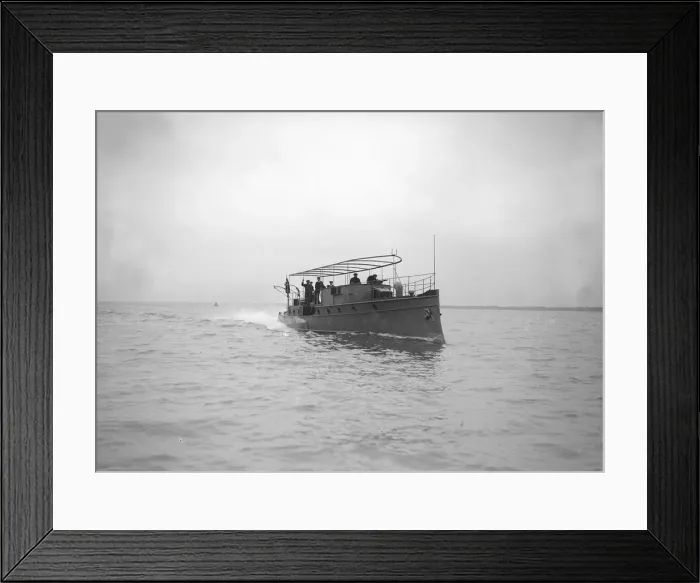 Framed Print : Egyptian motor launch under way, 1911. Creator: Kirk & Sons of Cowes Framed Print : Egyptian motor launch under way, 1911. Creator: Kirk & Sons of Cowes