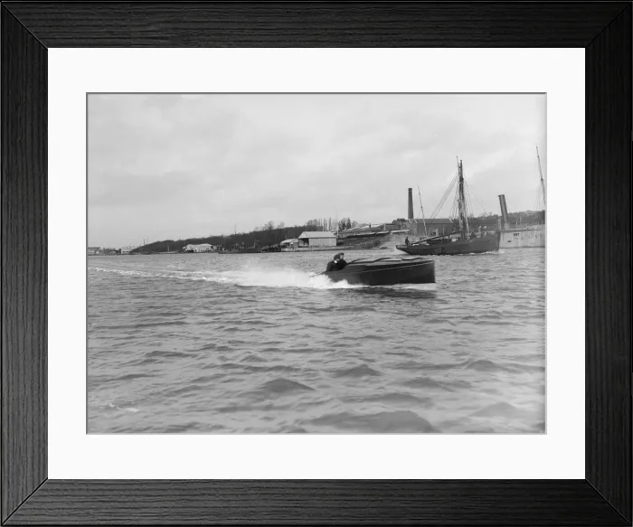 Framed Print : The hydroplane Angela II, 1913. Creator: Kirk & Sons of Cowes Framed Print : The hydroplane Angela II, 1913. Creator: Kirk & Sons of Cowes