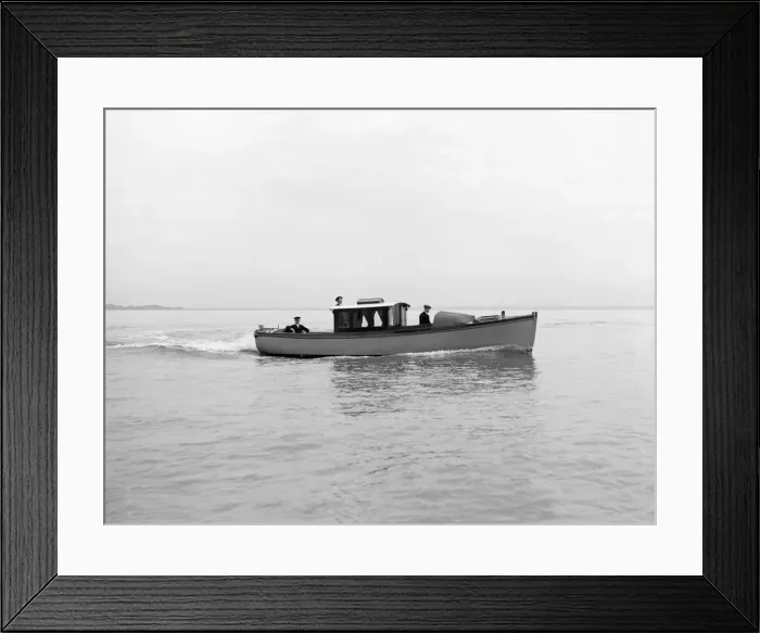 Framed Print : Mitcham cabin cruiser, 1914. Creator: Kirk & Sons of Cowes Framed Print : Mitcham cabin cruiser, 1914. Creator: Kirk & Sons of Cowes