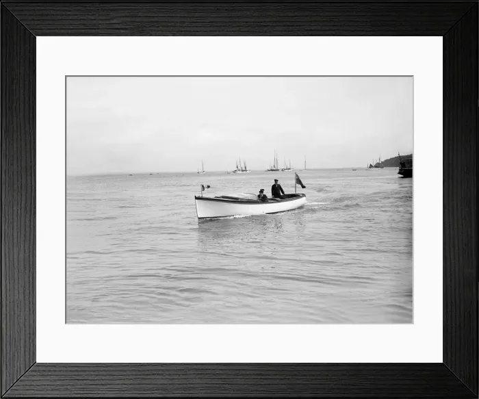 Framed Print : The Royal Thames Yacht Clubs motor launch Salee Rover, 1912 Framed Print : The Royal Thames Yacht Clubs motor launch Salee Rover, 1912
