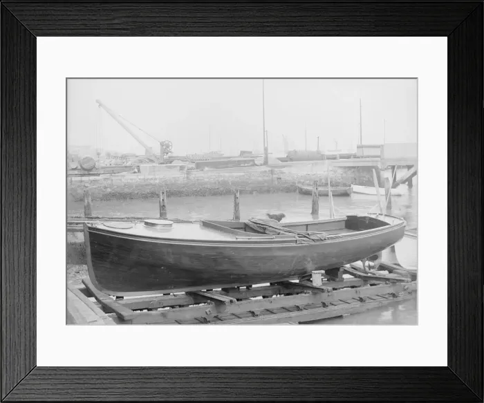 Framed Print : Mitcham launch on slipway, 1913. Creator: Kirk & Sons of Cowes Framed Print : Mitcham launch on slipway, 1913. Creator: Kirk & Sons of Cowes