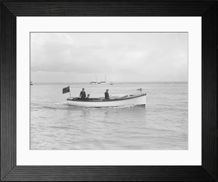 Framed Print : The Royal Thames Yacht Clubs motor launch Salee Rover, 1912 Framed Print : The Royal Thames Yacht Clubs motor launch Salee Rover, 1912