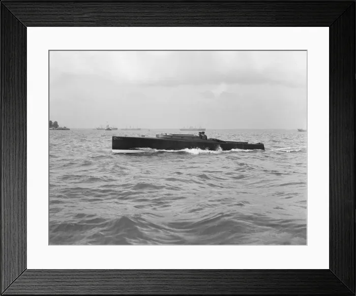Framed Print : Saunders motor launch under way, 1914. Creator: Kirk & Sons of Cowes Framed Print : Saunders motor launch under way, 1914. Creator: Kirk & Sons of Cowes