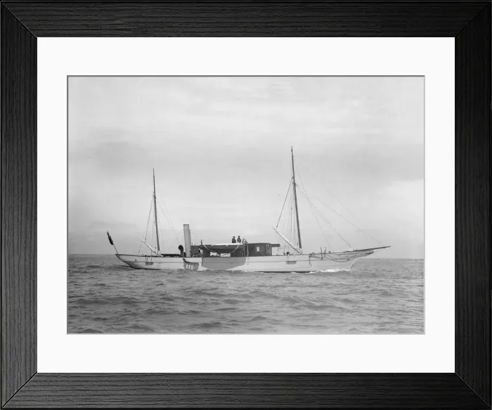 Framed Print : A steam yacht underway, 1911. Creator: Kirk & Sons of Cowes Framed Print : A steam yacht underway, 1911. Creator: Kirk & Sons of Cowes