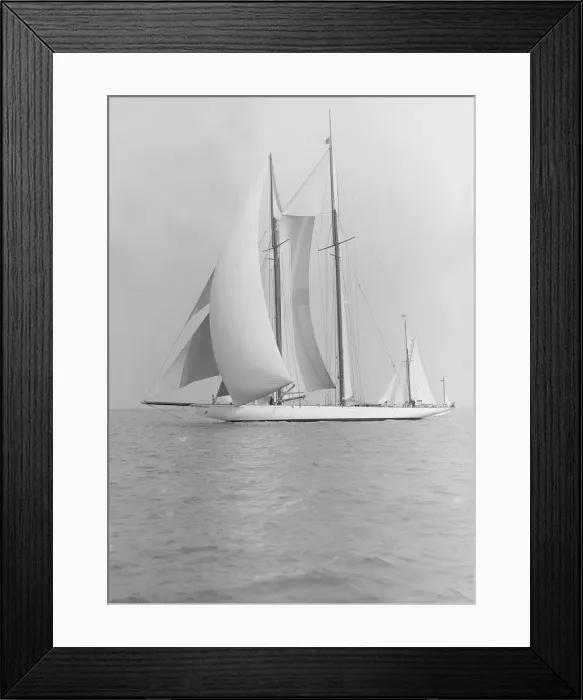 Framed Print : The 380 ton A Class schooner Margherita sailing under spinnaker, 1913. Creator Framed Print : The 380 ton A Class schooner Margherita sailing under spinnaker, 1913. Creator