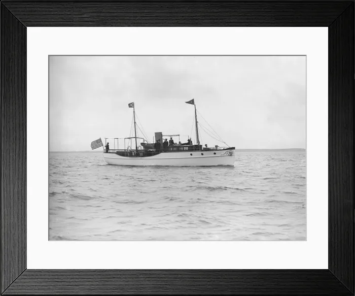Framed Print : The steam yacht Yvonne under way, 1913. Creator: Kirk & Sons of Cowes Framed Print : The steam yacht Yvonne under way, 1913. Creator: Kirk & Sons of Cowes