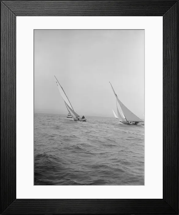 Framed Print : Group of 7 Metre yachts racing, 1913. Creator: Kirk & Sons of Cowes Framed Print : Group of 7 Metre yachts racing, 1913. Creator: Kirk & Sons of Cowes
