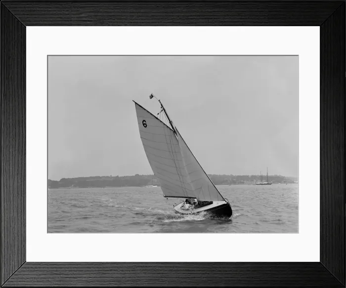 Framed Print : The sloop Genista under sail on the River Hamble, 1920. Creator: Kirk & Sons of Cowes Framed Print : The sloop Genista under sail on the River Hamble, 1920. Creator: Kirk & Sons of Cowes