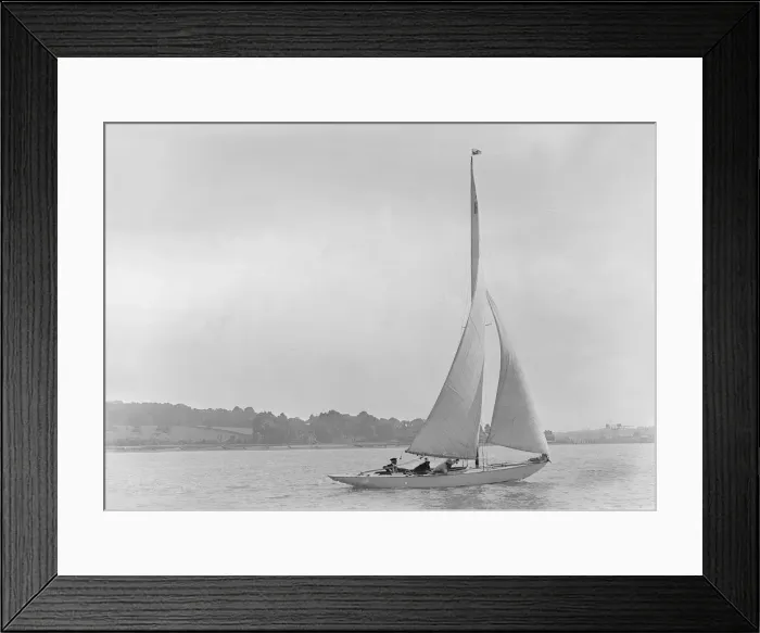 Framed Print : The 6 Metre sailing yacht Victoria (K5), 1921. Creator: Kirk & Sons of Cowes Framed Print : The 6 Metre sailing yacht Victoria (K5), 1921. Creator: Kirk & Sons of Cowes