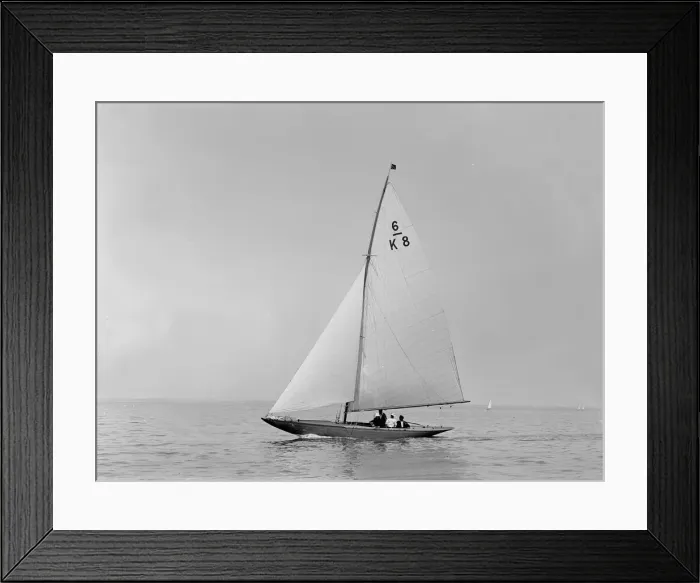 Framed Print : The 6 Metre sailing yacht Whimbret (K8), 1921. Creator: Kirk & Sons of Cowes Framed Print : The 6 Metre sailing yacht Whimbret (K8), 1921. Creator: Kirk & Sons of Cowes