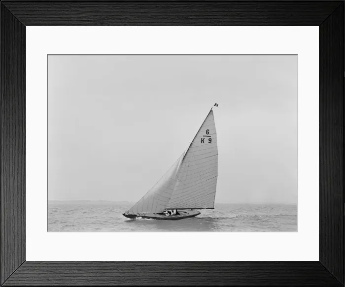Framed Print : The 6 Metre international class Baccara (K9), 1921. Creator: Kirk & Sons of Cowes Framed Print : The 6 Metre international class Baccara (K9), 1921. Creator: Kirk & Sons of Cowes