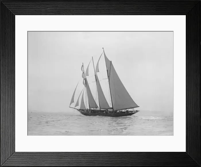 Framed Print : The auxiliary schooner La Cigale sailing close-hauled, 1913. Creator: Kirk & Sons of Cowes Framed Print : The auxiliary schooner La Cigale sailing close-hauled, 1913. Creator: Kirk & Sons of Cowes