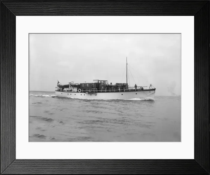 Framed Print : The motor yacht Albany, 1934. Creator: Kirk & Sons of Cowes