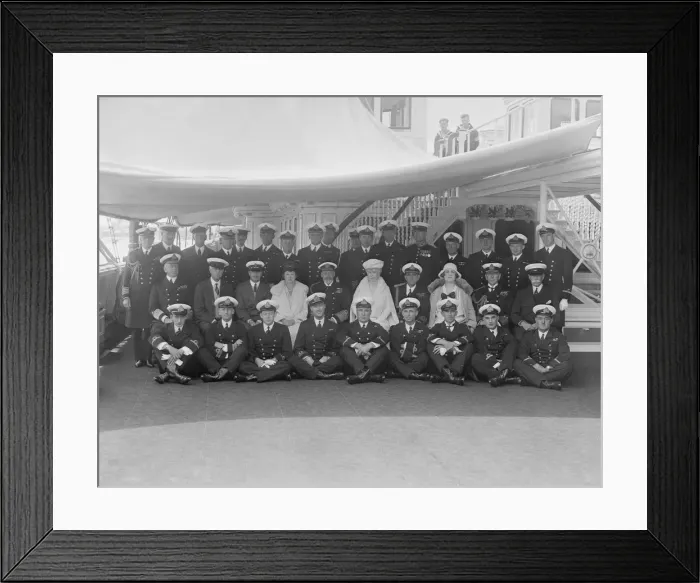 Framed Print : King George V and Queen Mary on board HMY Victoria and Albert, 1931. Creator Framed Print : King George V and Queen Mary on board HMY Victoria and Albert, 1931. Creator