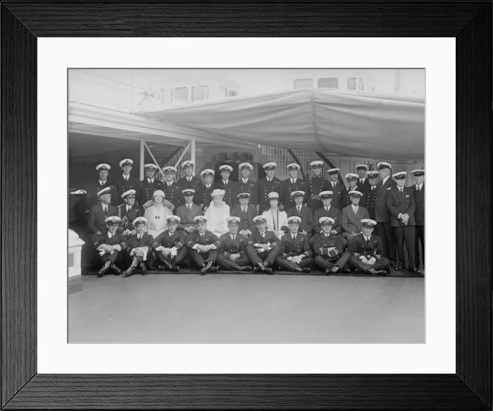 Framed Print : Queen Mary and King George V on board HMY Victoria and Albert, 1932. Creator Framed Print : Queen Mary and King George V on board HMY Victoria and Albert, 1932. Creator