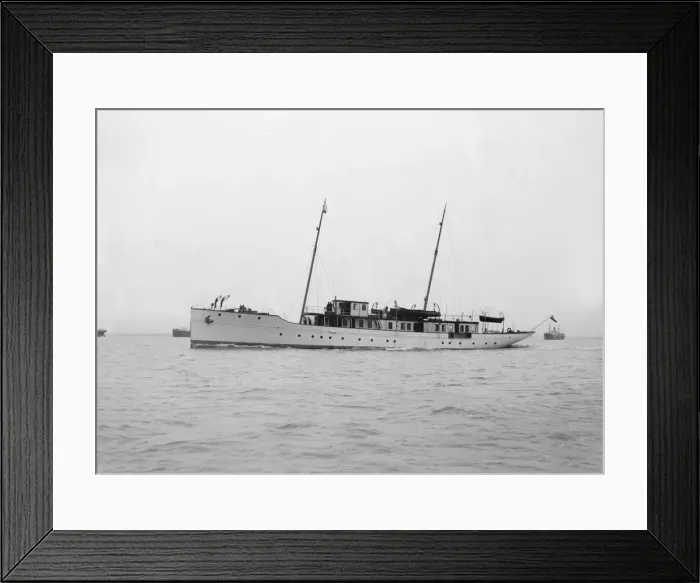 Framed Print : Motor yacht Pioneer under way, 1915. Creator: Kirk & Sons of Cowes Framed Print : Motor yacht Pioneer under way, 1915. Creator: Kirk & Sons of Cowes
