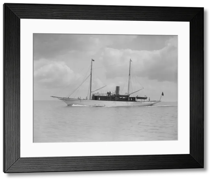 Framed Print : The steam yacht Ursula, 1911. Creator: Kirk & Sons of Cowes Framed Print : The steam yacht Ursula, 1911. Creator: Kirk & Sons of Cowes