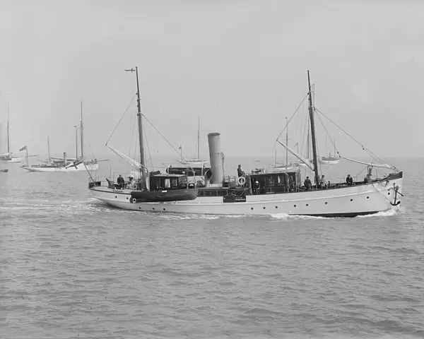 The steam yacht Chimaera, 1914. Creator: Kirk & Sons of Cowes