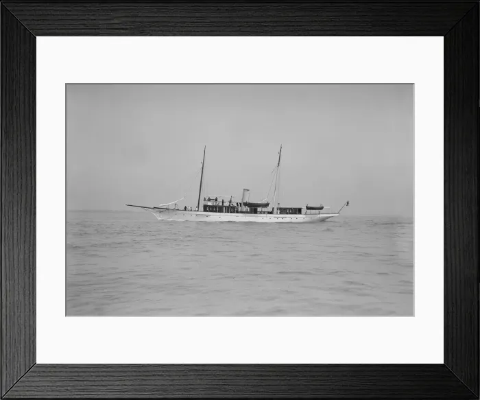 Framed Print : The steam yacht Cecilia under way, 1912. Creator: Kirk & Sons of Cowes Framed Print : The steam yacht Cecilia under way, 1912. Creator: Kirk & Sons of Cowes
