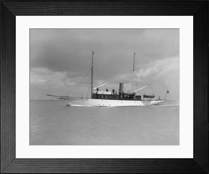 Framed Print : The steam yacht Ursula, 1911. Creator: Kirk & Sons of Cowes Framed Print : The steam yacht Ursula, 1911. Creator: Kirk & Sons of Cowes