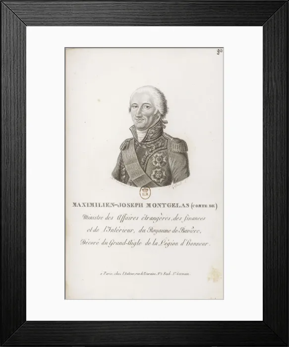 Framed Print : Portrait of Maximilian Joseph Count von Montgelas (1759-1838), 1810. Creator: Mayer Framed Print : Portrait of Maximilian Joseph Count von Montgelas (1759-1838), 1810. Creator: Mayer