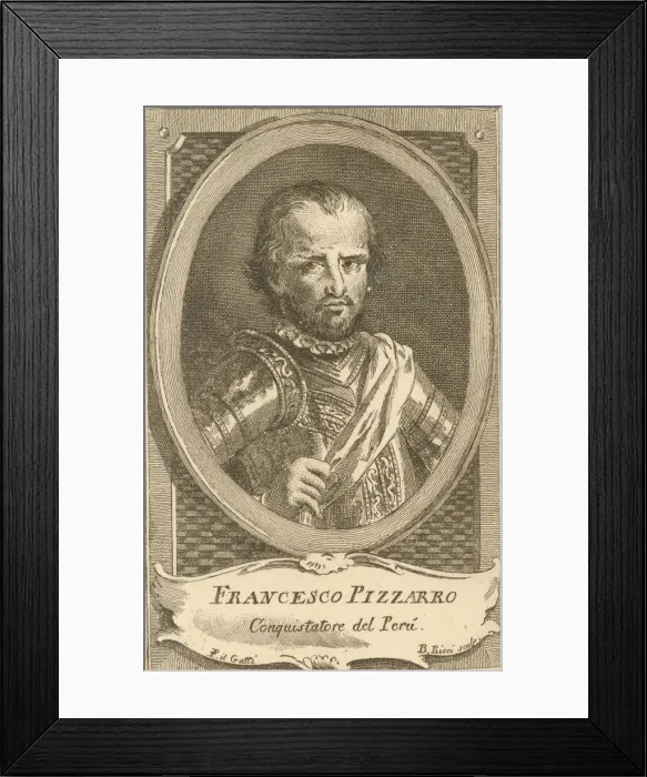Framed Print : Portrait of Francisco Pizarro, 1778. Creator: Anonymous Framed Print : Portrait of Francisco Pizarro, 1778. Creator: Anonymous
