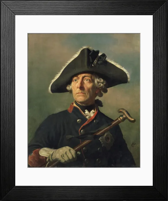 Framed Print : Portrait of Frederick II of Prussia (1712-1786), 1870. Creator: Camphausen, Wilhelm (1818-1885) Framed Print : Portrait of Frederick II of Prussia (1712-1786), 1870. Creator: Camphausen, Wilhelm (1818-1885)