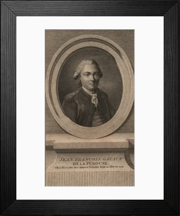 Framed Print : Jean-Francois de Laperouse (1741-1788), 1788. Creator: Anonymous Framed Print : Jean-Francois de Laperouse (1741-1788), 1788. Creator: Anonymous