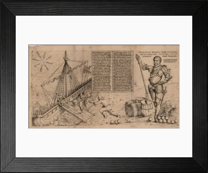Framed Print : Sir Francis Drake, ca 1588. Creator: Anonymous Framed Print : Sir Francis Drake, ca 1588. Creator: Anonymous
