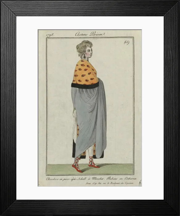 Framed Print : Costume parisien, 1798. Creator: Anonymous