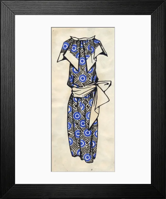 Framed Print : Design for a dress, 1924. Creator: Popova, Lyubov Sergeyevna (1889-1924) Framed Print : Design for a dress, 1924. Creator: Popova, Lyubov Sergeyevna (1889-1924)