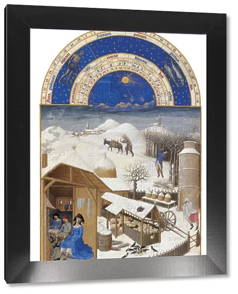 February (Les Tres Riches Heures du duc de Berry), 1412-1416. Creator: Limbourg brothers
