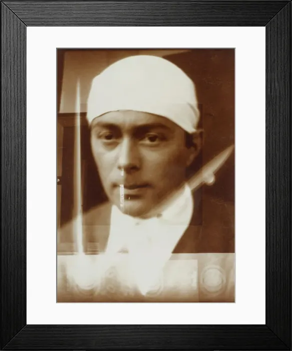 Framed Print : Self-Portrait, 1924-1925. Creator: Lissitzky, El (1890-1941)