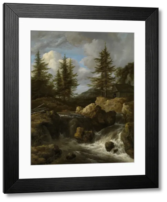 Framed Print : A waterfall in a rocky landscape. Creator: Ruisdael, Jacob Isaacksz, van (1628 / 29-1682) Framed Print : A waterfall in a rocky landscape. Creator: Ruisdael, Jacob Isaacksz, van (1628 / 29-1682)