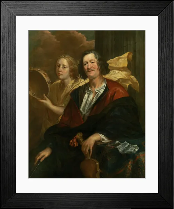 Framed Print : Portrait of a musician with his muse (Self-Portrait?). Creator: Jordaens, Jacob (1593-1678) Framed Print : Portrait of a musician with his muse (Self-Portrait?). Creator: Jordaens, Jacob (1593-1678)
