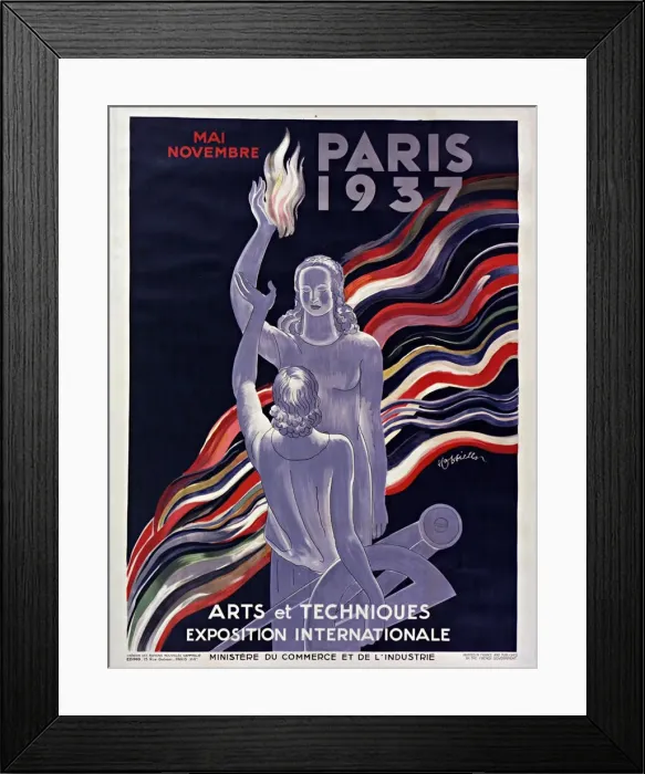 Framed Print : Poster of the 1937 International Exhibition in Paris, 1937. Creator: Cappiello, Leonetto Framed Print : Poster of the 1937 International Exhibition in Paris, 1937. Creator: Cappiello, Leonetto
