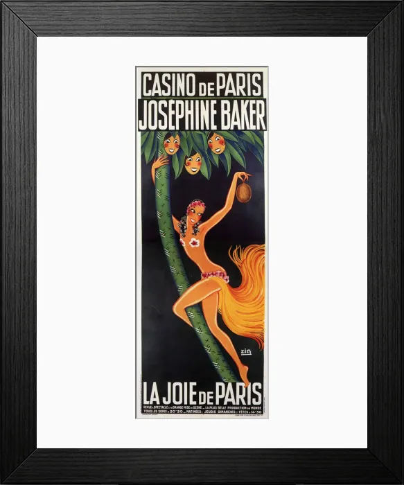 Framed Print : Casino de Paris. Josephine Baker. La Joie de Paris, ca 1932. Creator: Zig (Louis Gaudin) Framed Print : Casino de Paris. Josephine Baker. La Joie de Paris, ca 1932. Creator: Zig (Louis Gaudin)
