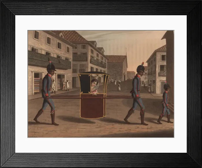 Framed Print : A Lady going to Visit, 1816. Creator: Anonymous Framed Print : A Lady going to Visit, 1816. Creator: Anonymous