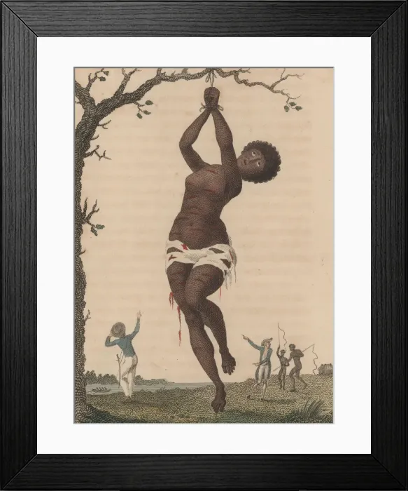 Framed Print : Flagellation of a Female Samboe Slave, 1793. Creator: Blake, William (1757-1827) Framed Print : Flagellation of a Female Samboe Slave, 1793. Creator: Blake, William (1757-1827)