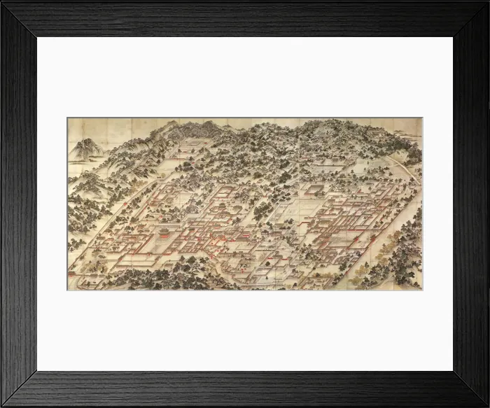 Framed Print : Donggwoldo (Painting of Eastern Palaces), c. 1830. Creator: Anonymous Framed Print : Donggwoldo (Painting of Eastern Palaces), c. 1830. Creator: Anonymous
