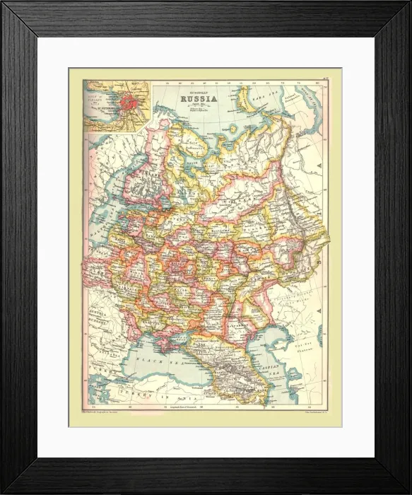 Framed Print : Map of Russia, 1902. Creator: Unknown Framed Print : Map of Russia, 1902. Creator: Unknown