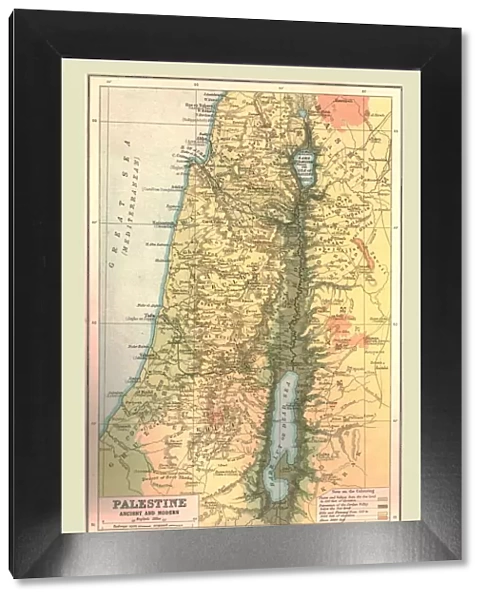 Map of Palestine, Ancient and Modern, 1902. Creator: Unknown