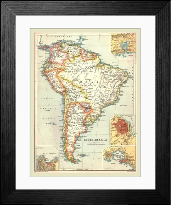 Framed Print : Map of South America, 1902. Creator: Unknown Framed Print : Map of South America, 1902. Creator: Unknown