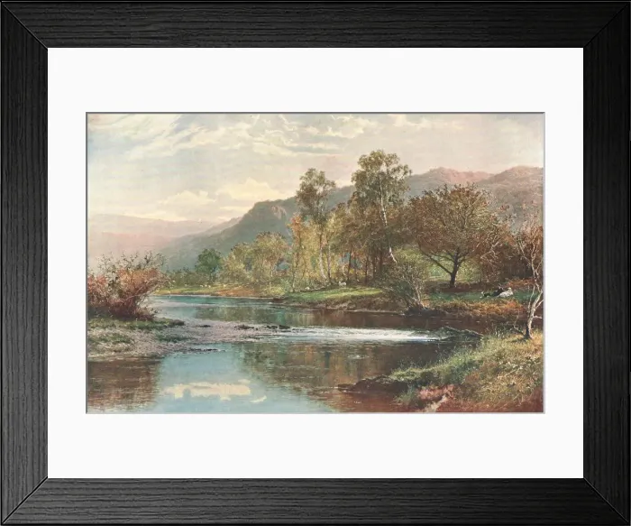 Framed Print : The River Running into Derwent Water, c1902. Creator: Unknown