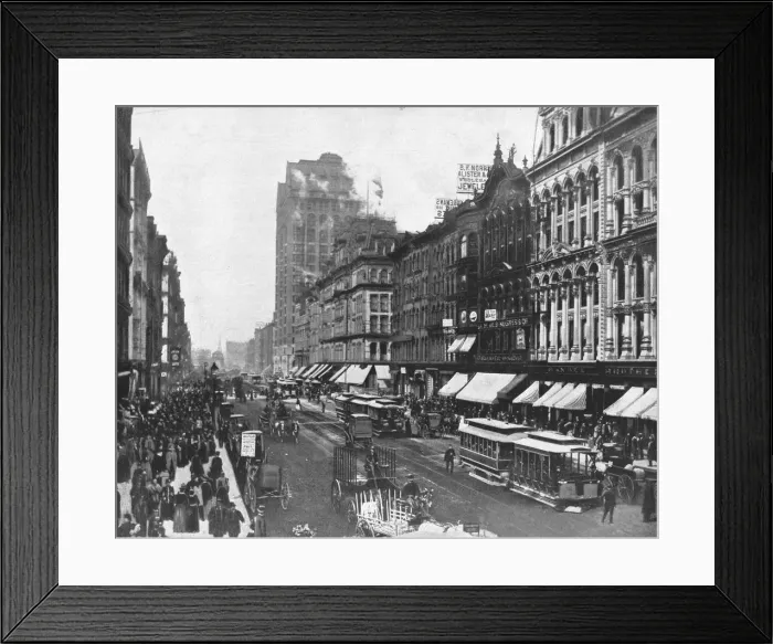 Framed Print : State Street, Chicago, Illinois, USA, c1900. Creator: Unknown